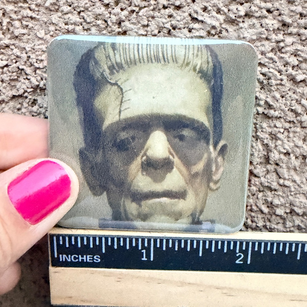 Handmade Frankenstein Monster Square Magnet Classic Horror Movie Art 2 Inch